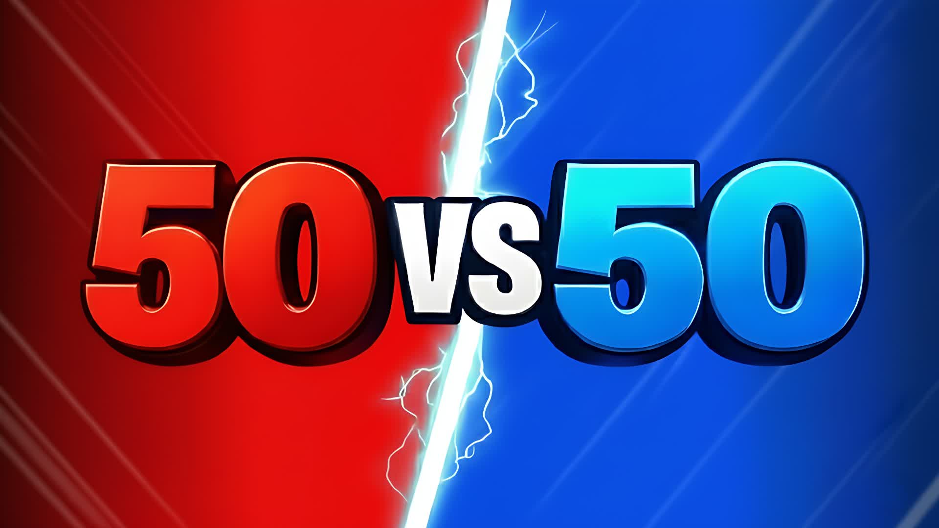 RED VS BLUE 50 VS 50