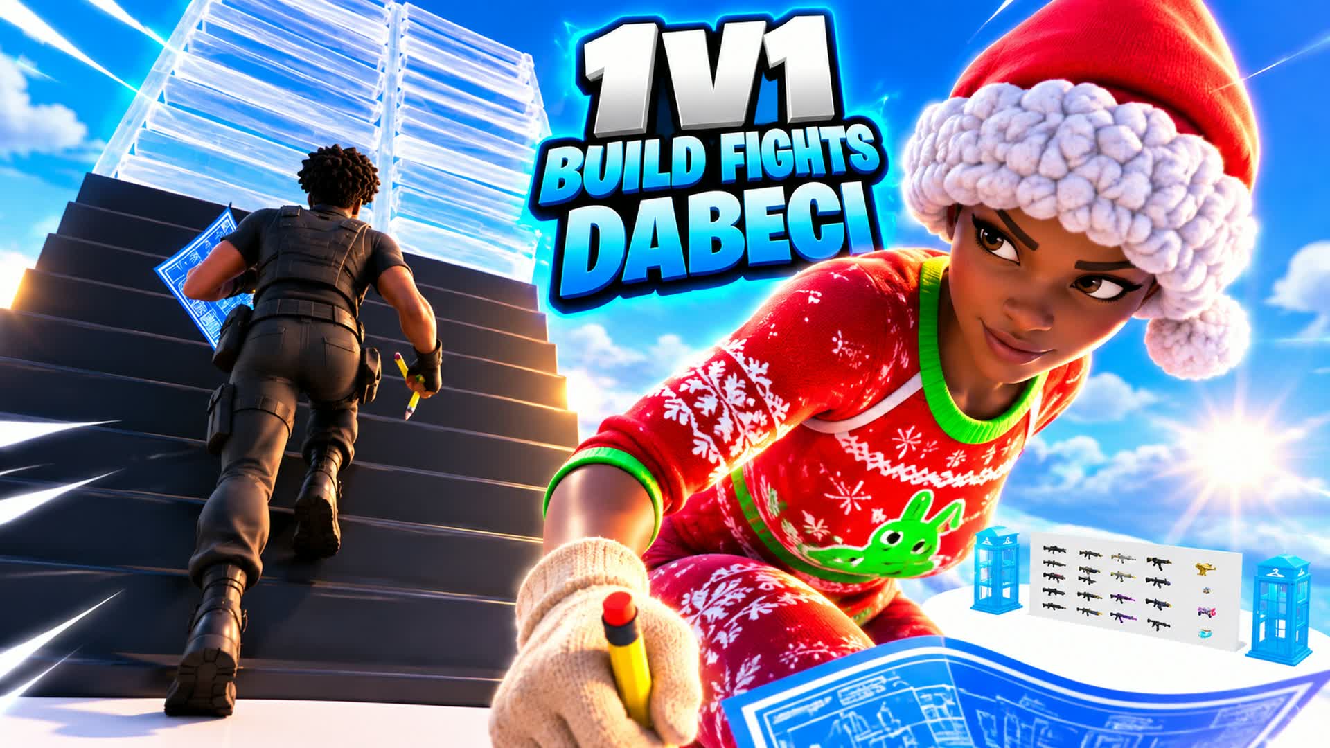 1V1 BUILD FIGHTS DABECI (200 PUMPS)