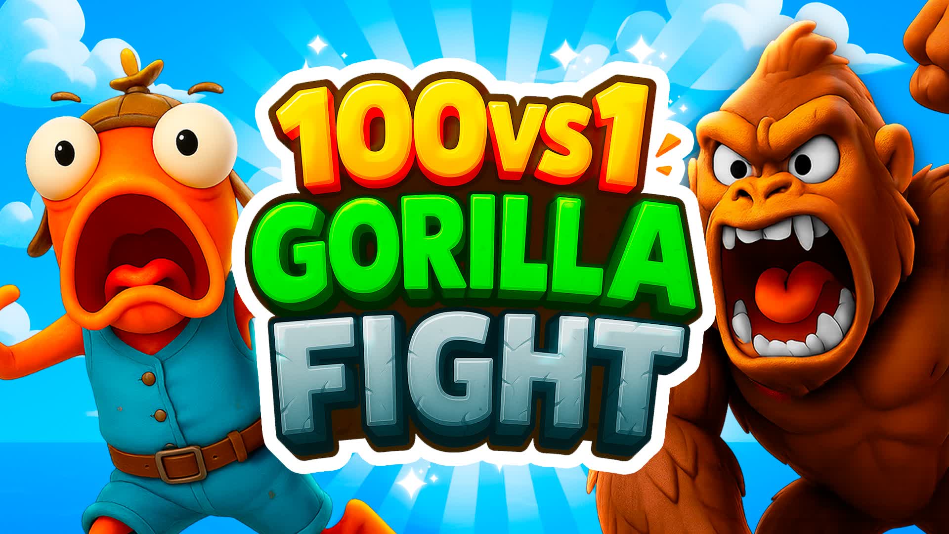 100 VS 1 GORILLA 🦍 BOSS FIGHT