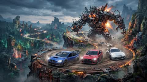 Mecha-Gorilla Mountain Race 🏎️