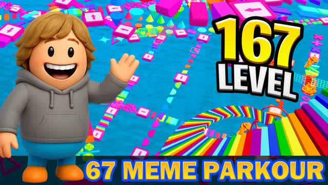 ⭐67 OBBY PARKOUR 167+ JUMPS🌈