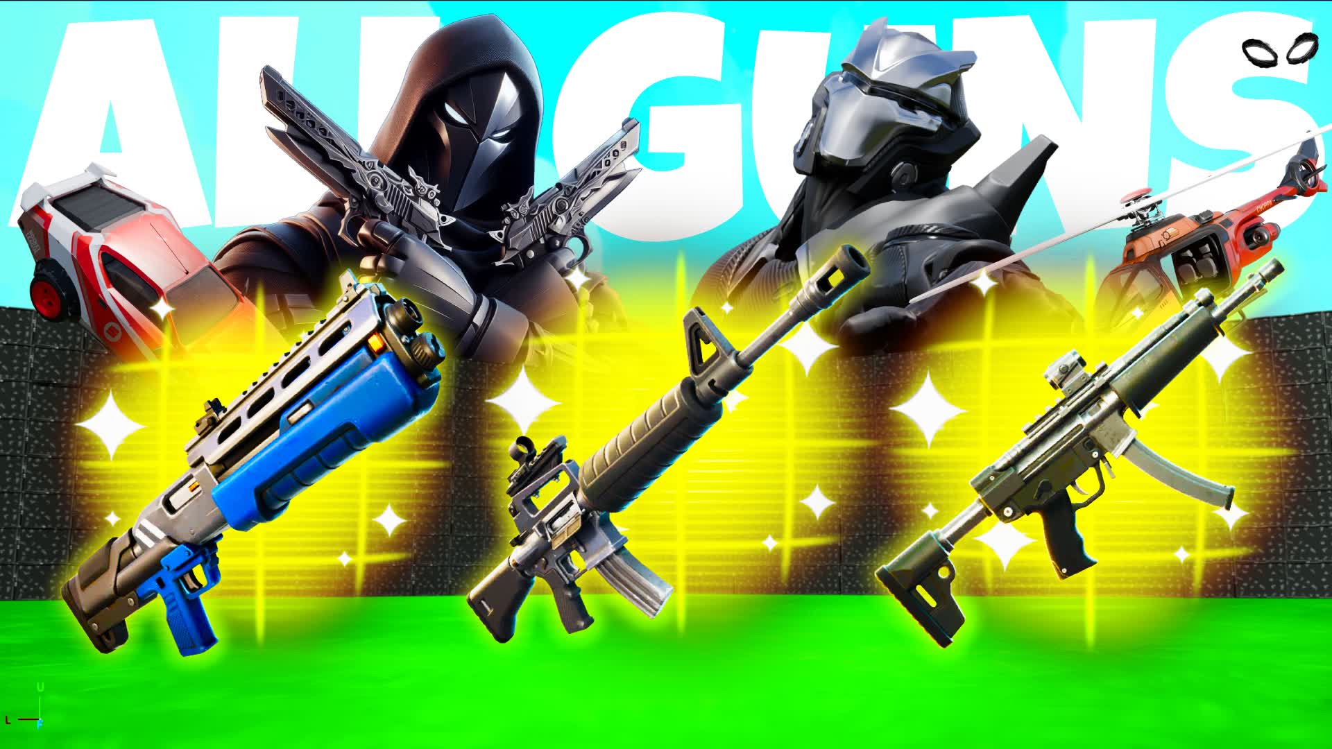 ALL GUNS 1V1 WITH SUPER WEAPONS