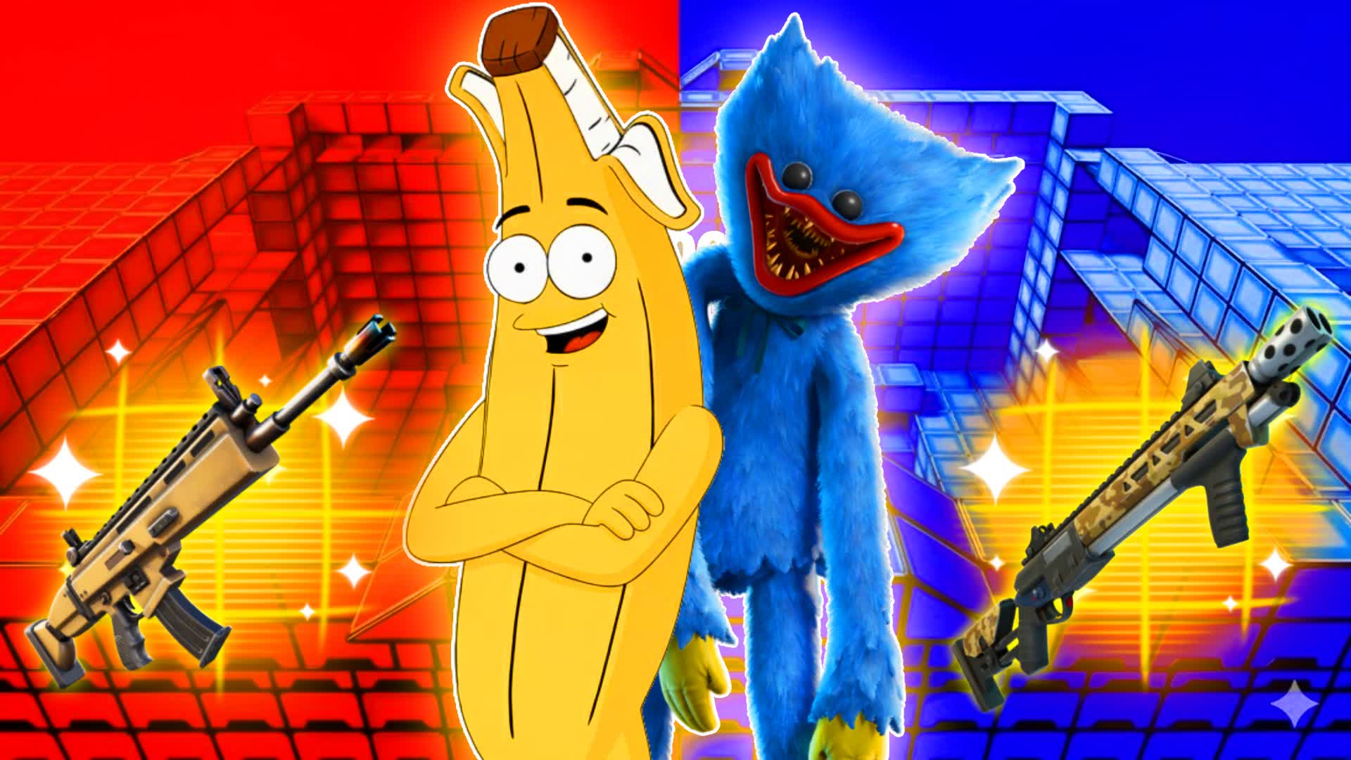 BANANAS VS WUGGY RED VS BLUE🔴🔵SUPER!