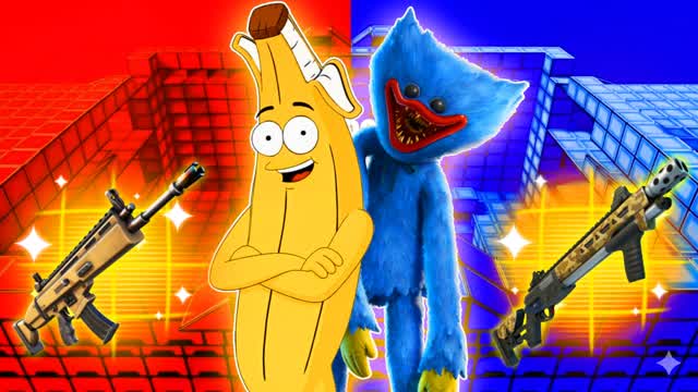 BANANAS VS WUGGY RED VS BLUE🔴🔵SUPER!