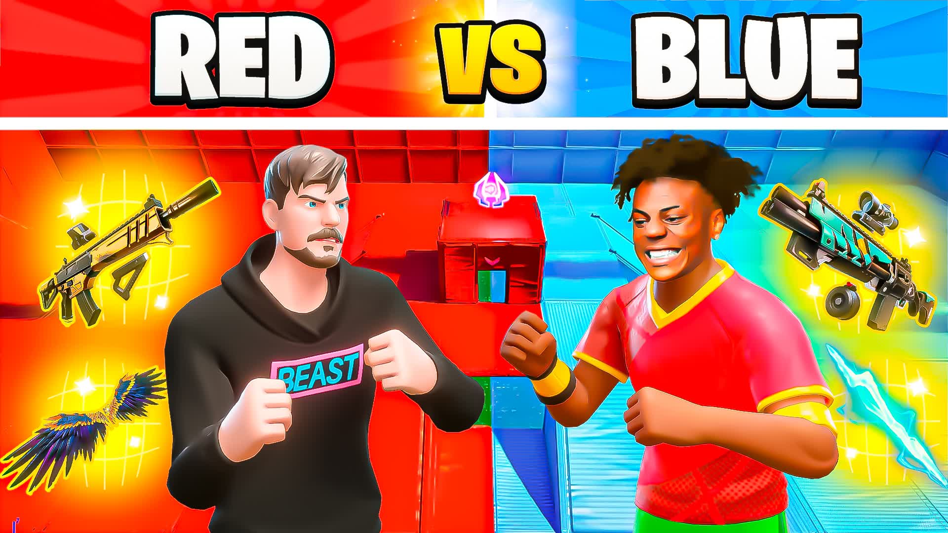 HORROR MRBEAST RED VS BLUE 🔴🔵