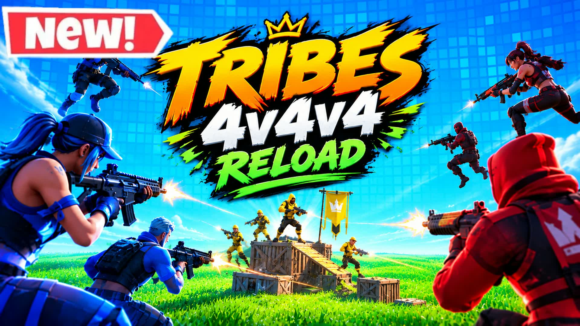 TRIBES 4V4V4 RELOAD, Fortnite island 3218-9158-5654 by siragent