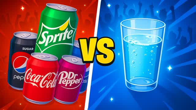 SODA VS WATER 💧 [RED VS BLUE 🔴🔵]