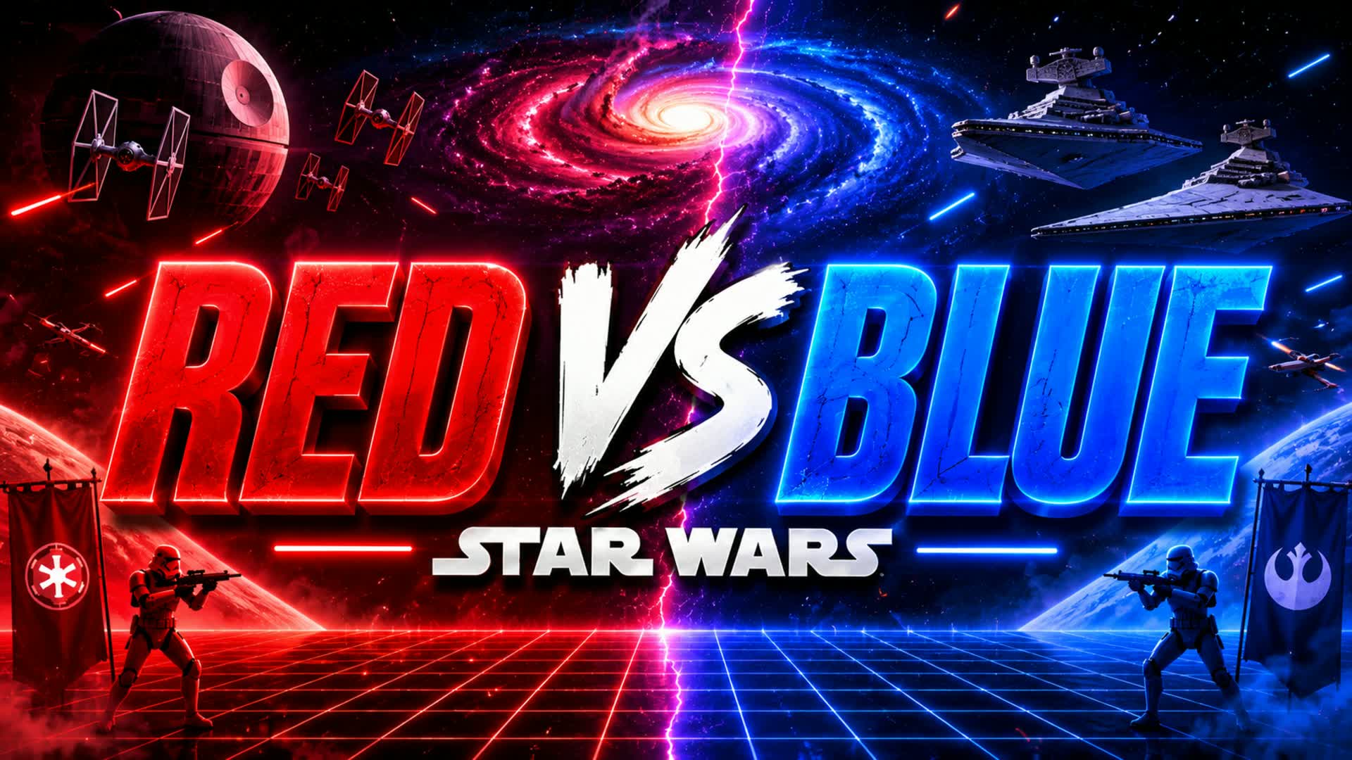 🔥 RED VS BLUE ⭐ Star Wars Battle
