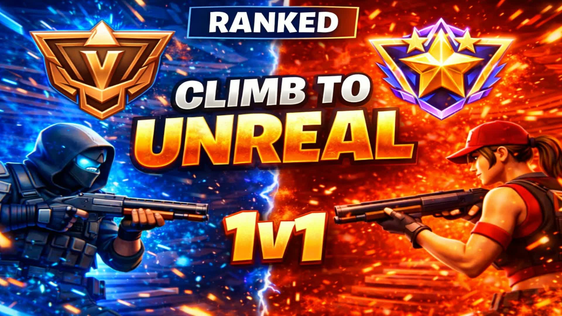 1V1 BUILD FIGHT CLIMB TO UNREAL 🔥