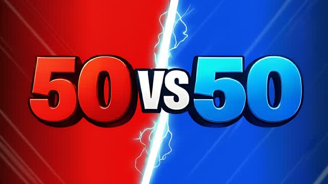 RED VS BLUE 50 VS 50