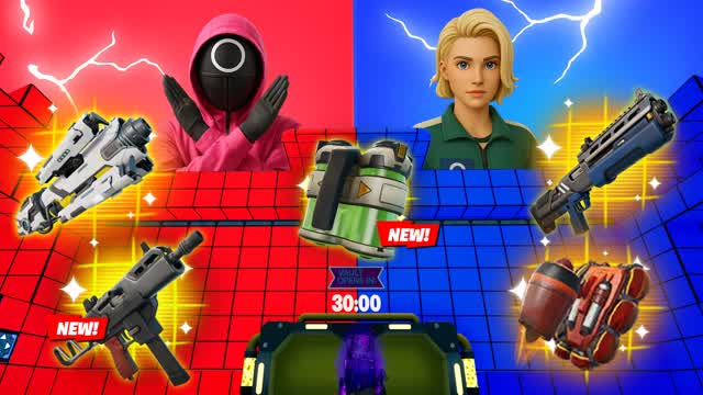 RED VS BLUE 🔴🔵 SQUID MINIGAME 🦑