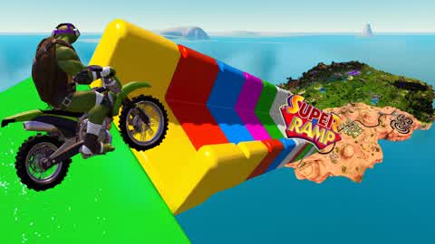 🏍️SUPER RAMP!🚗 TMNT