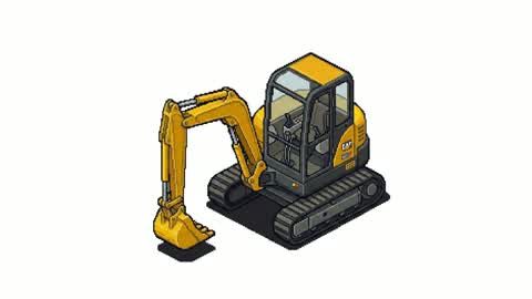 SMALL EXCAVATOR IN THE VOID