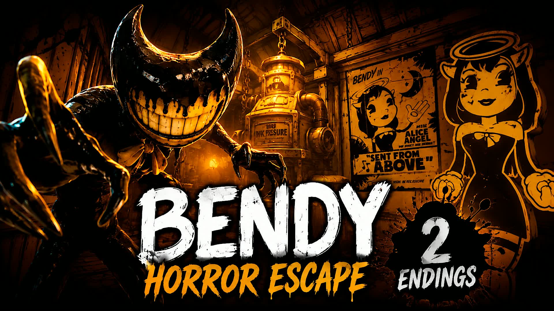 BENDY HORROR ESCAPE | 2 ENDINGS