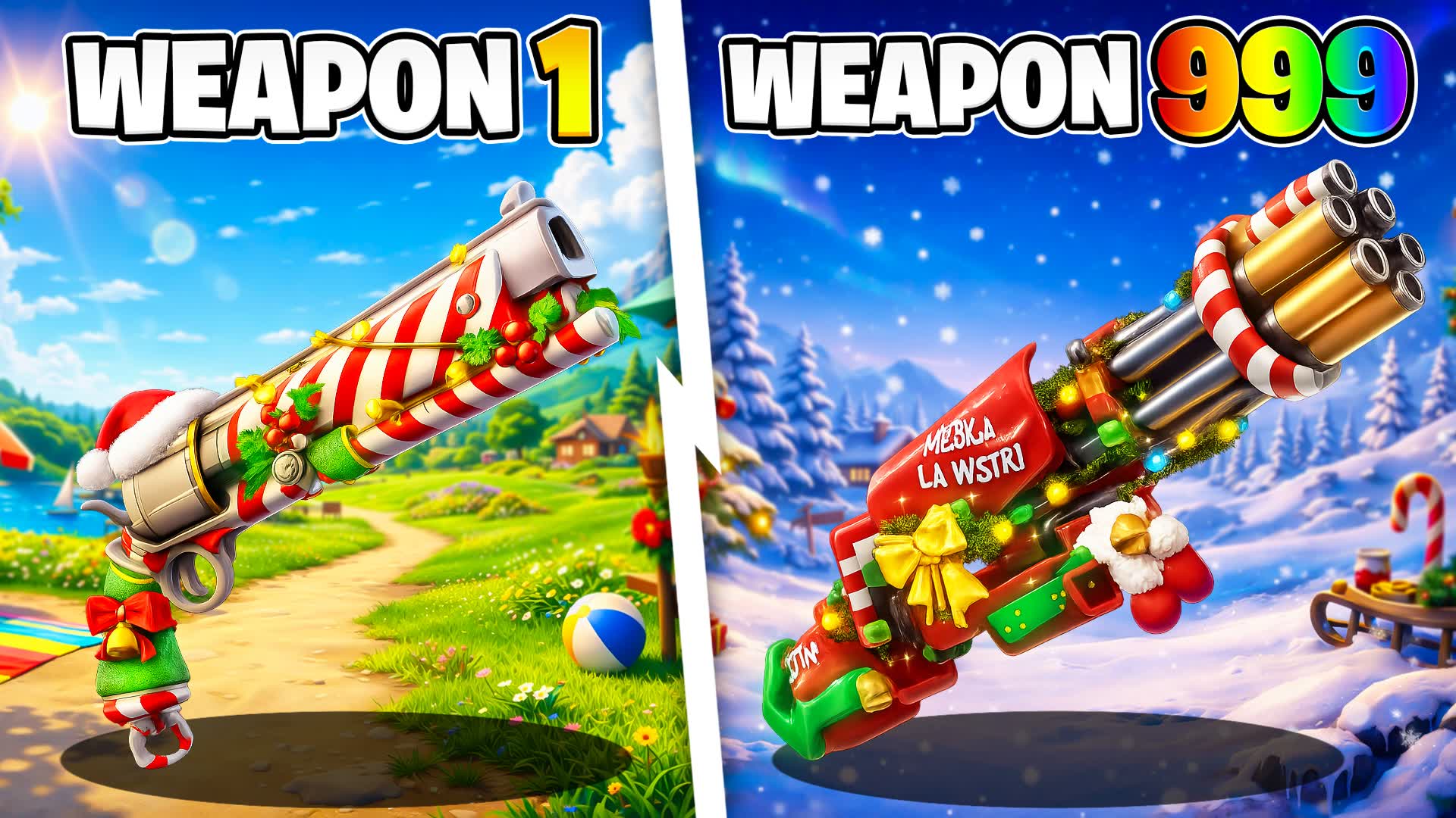 BEST CHRISTMAS 🎄 GUN GAME 🔫 ONE SHOT🎯