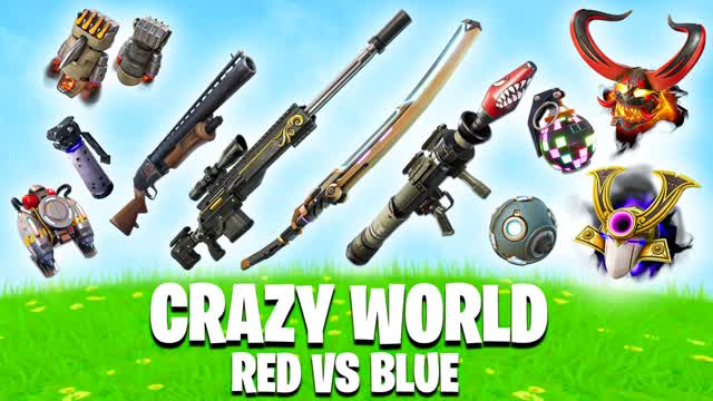 🏝️ Crazy World Red Vs Blue 🔴🔵