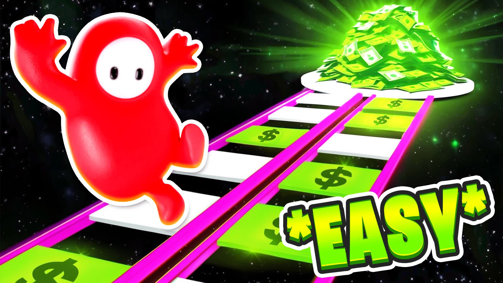 FALL GUYS EASY PARKOUR : GLASS BRIDGE