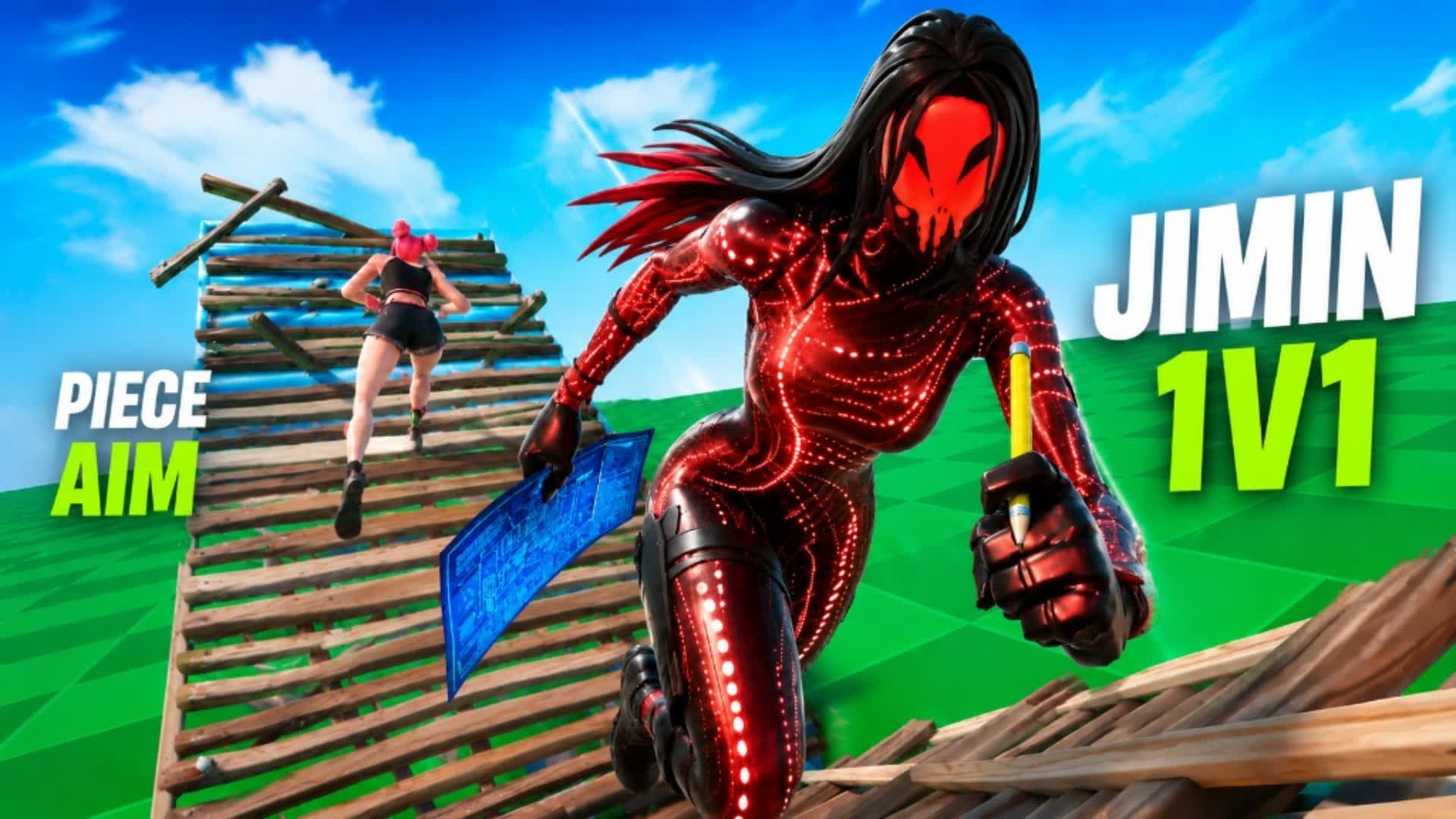 JIMIN 1V1 BUILD FIGHTS [PIECE & AIM]