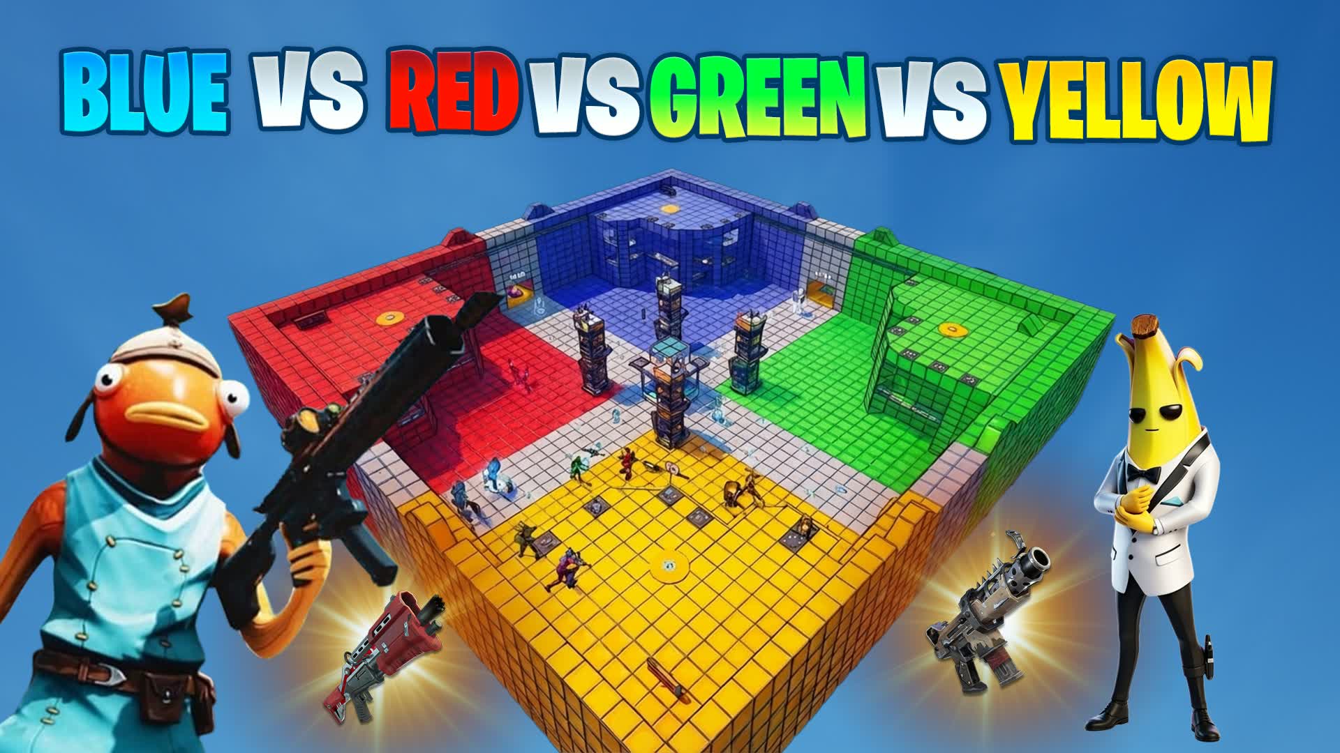RED v BLUE V GREEN v YELLOW ARENA