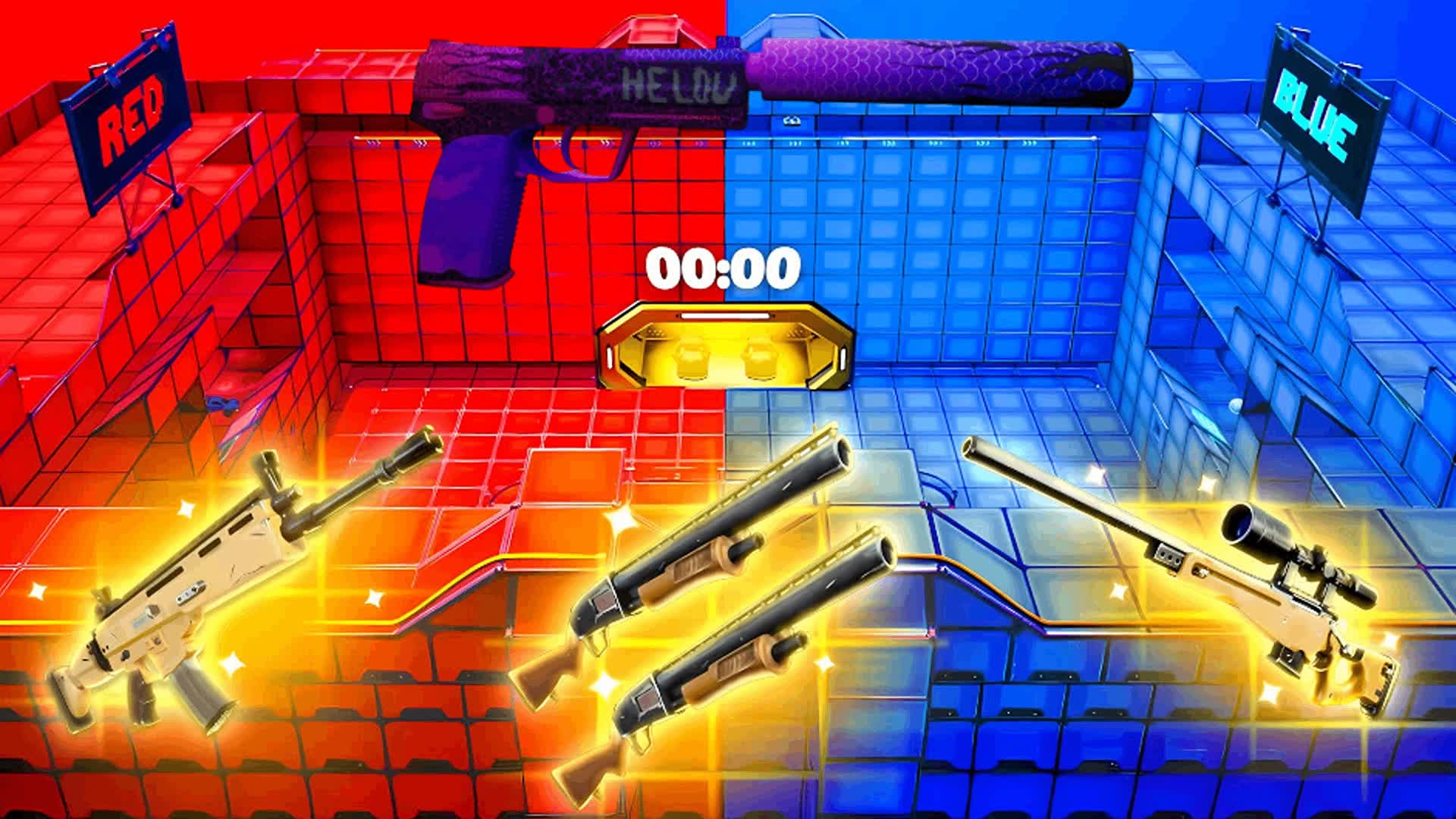 SUPER ALL GUNS RED VS BLUE 🔴 🔵