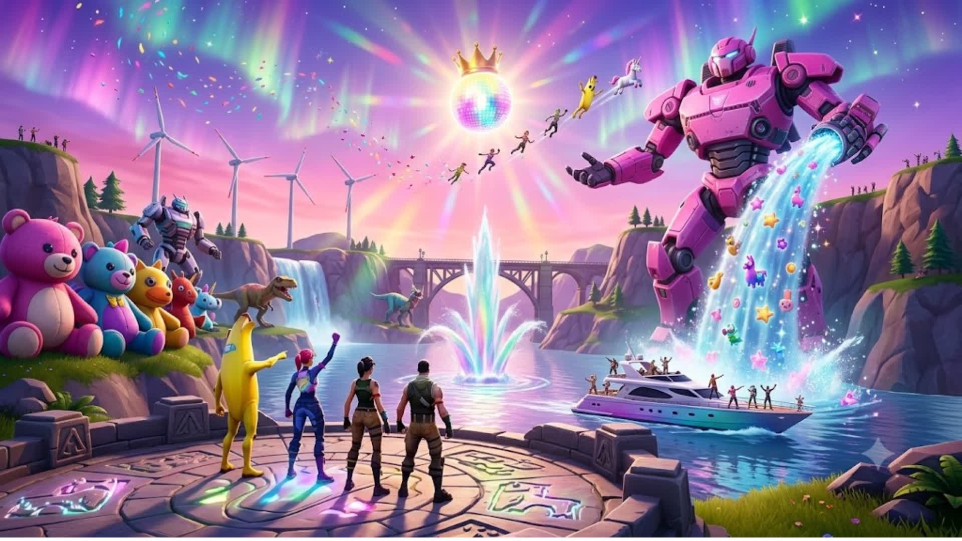 Amusement park with all cars and weapons