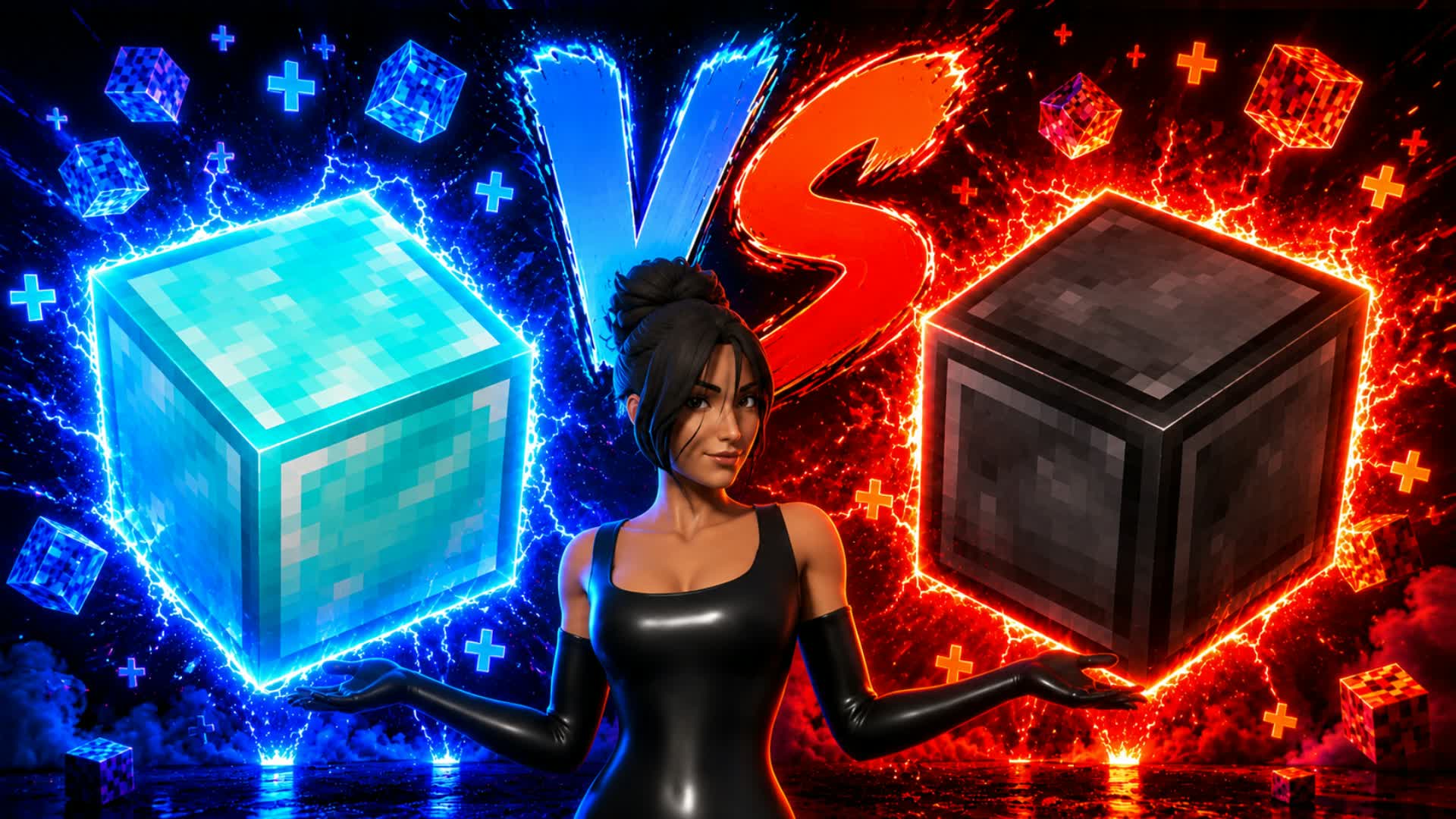 DIAMOND VS NETHERITE 🔴🔵 BLOCKS
