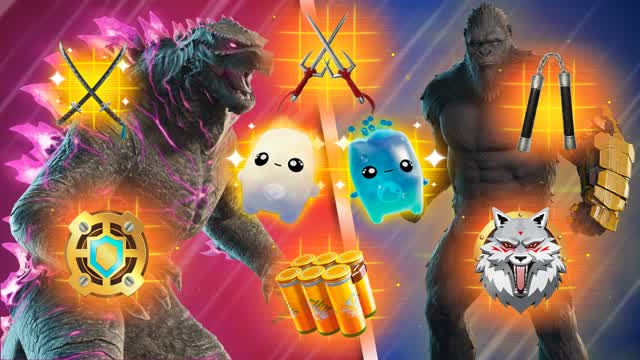 THE RED VS BLUE 🔴🔵 GODZILLA x KONG🔥