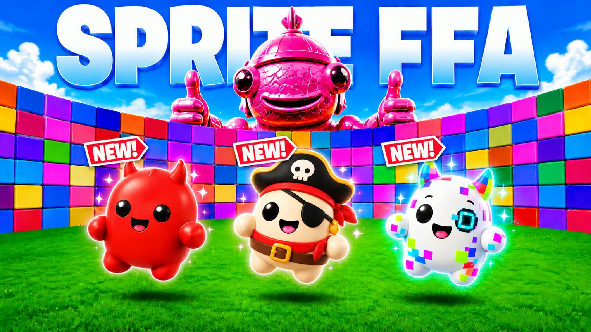 SPRITES FFA - KUZO 1v1 & ALL WEAPONS — Fortnite island 0246-2242-8514 by Chill guys mec