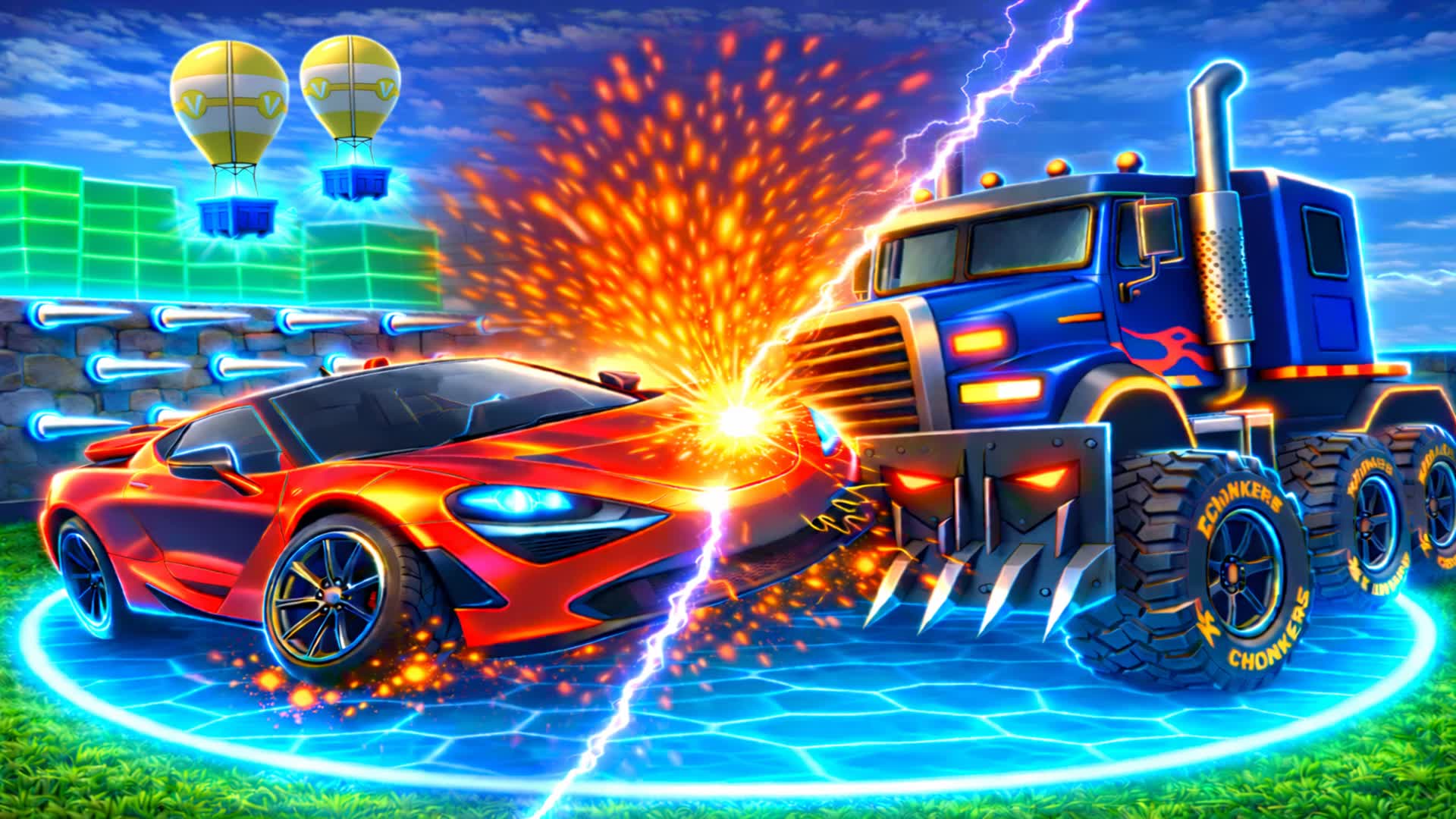 DRIVE & FIGHT PARTY- Cars VS Weapons FFA