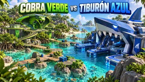 🟢 GREEN COBRA vs BLUE SHARK 🔵