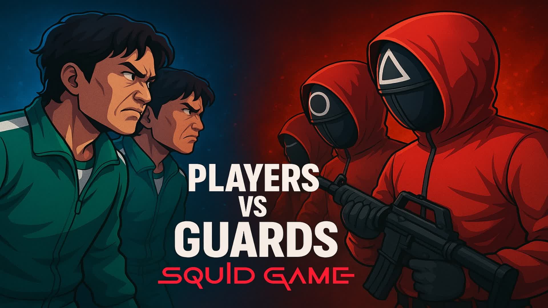 PLAYERS VS GUARDS-SQUID GAME