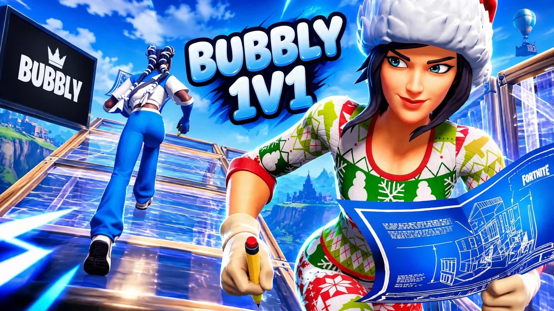 BUBBLY 1V1, Fortnite island 7663-0210-5535 by bubbly10