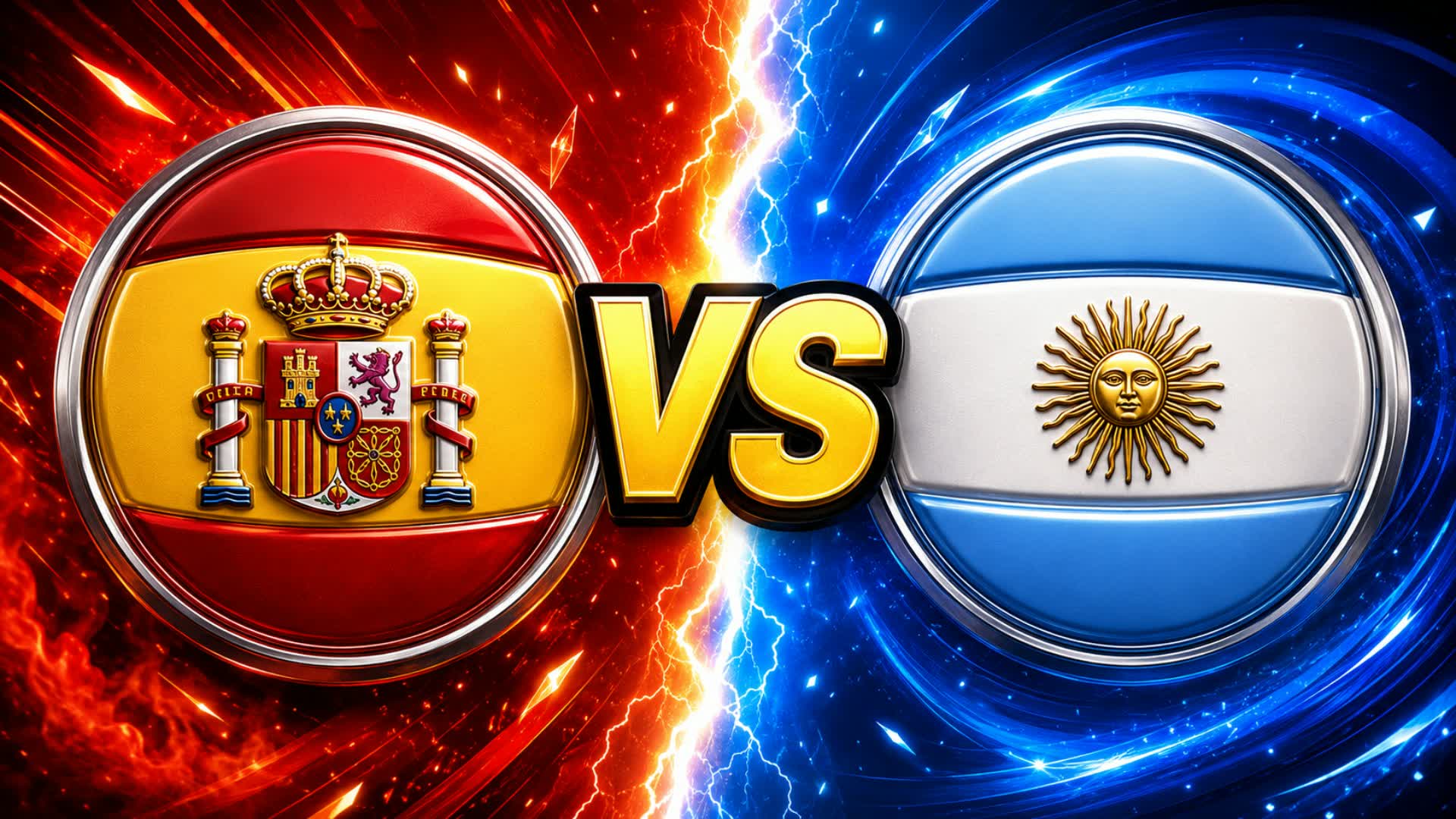 🔴🔵 SPAIN VS ARGENTINA RVB RED VS BLUE
