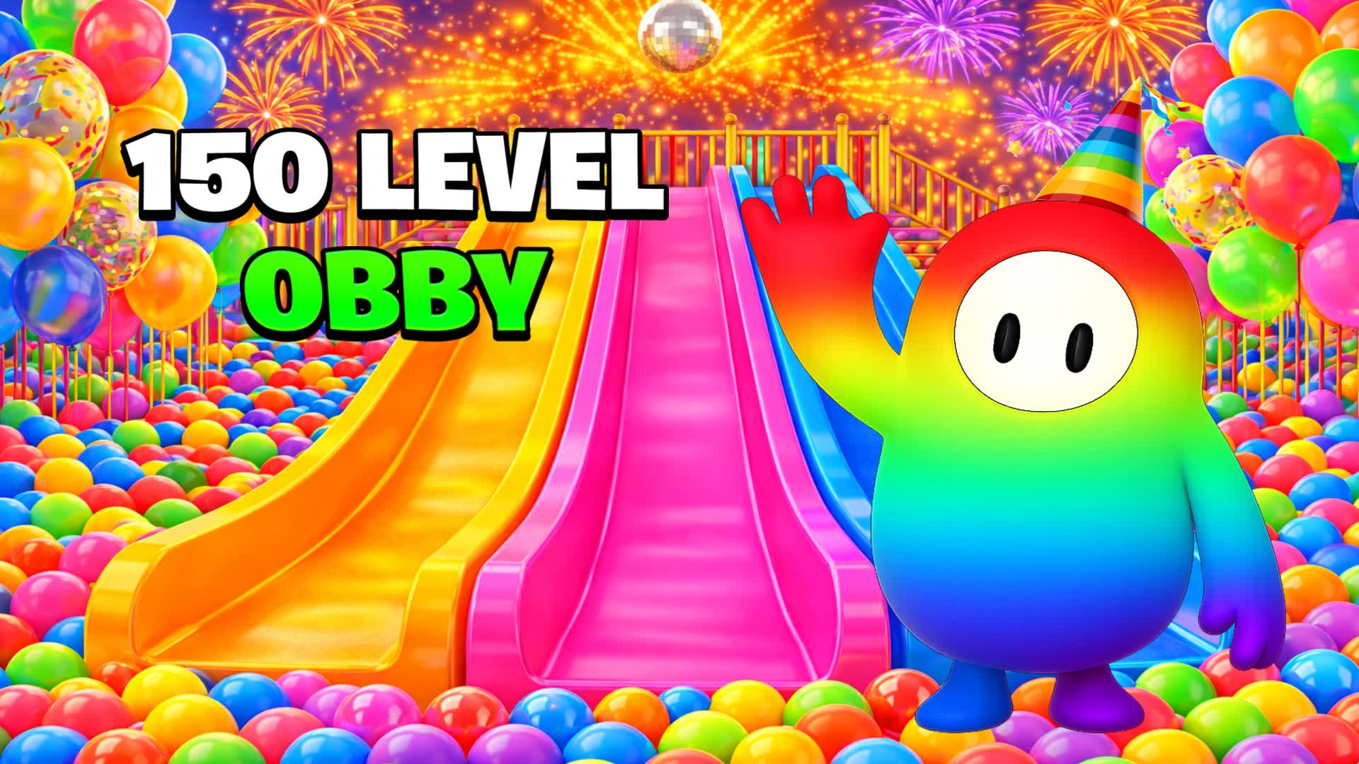 ✨FALL GUYS 150+ OBBY NEW YEAR PARKOUR