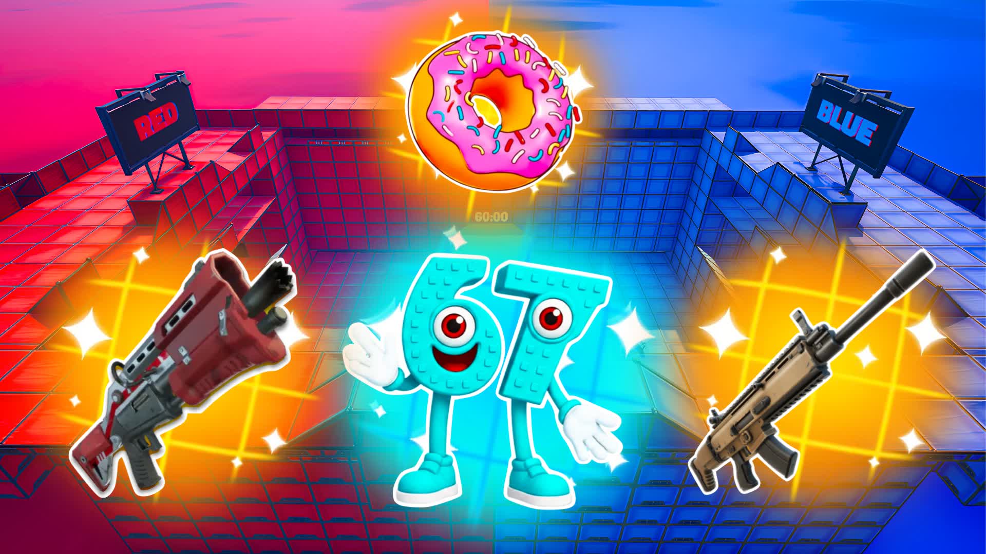 SUPER RED VS BLUE PVP BATTLE🔴🔵