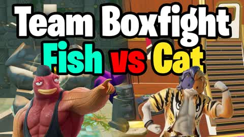 🐈CAT vs 🐟FISH 4v4 TEAM 📦 Boxfight 📦