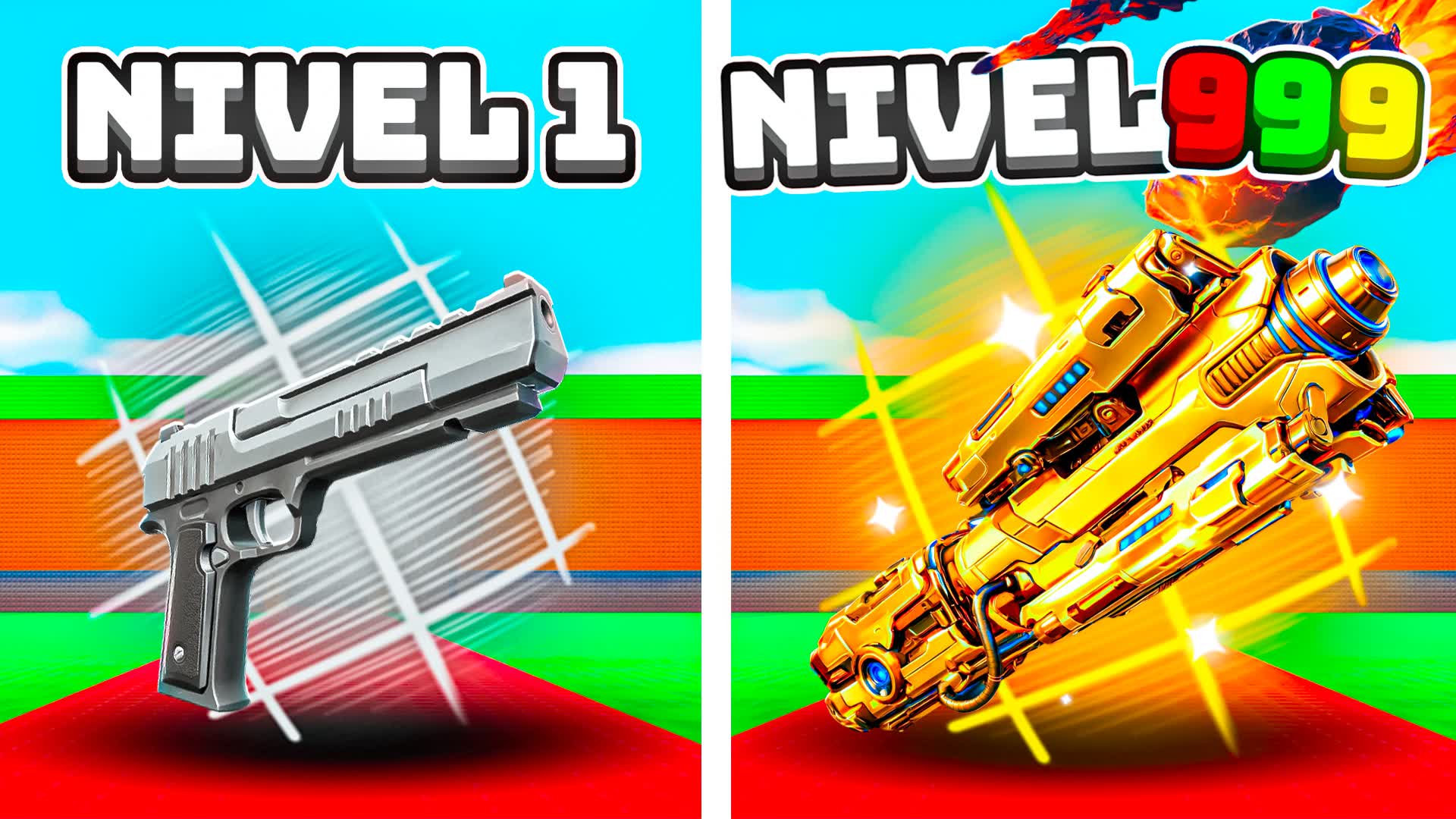 GUN GAME 🎯 60秒ごとのカオス (50レベル)