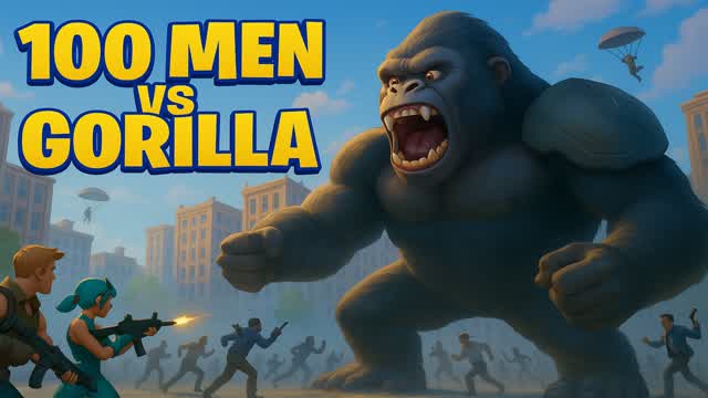 100+ MEN VS GORILLAS TILTED TOWERS