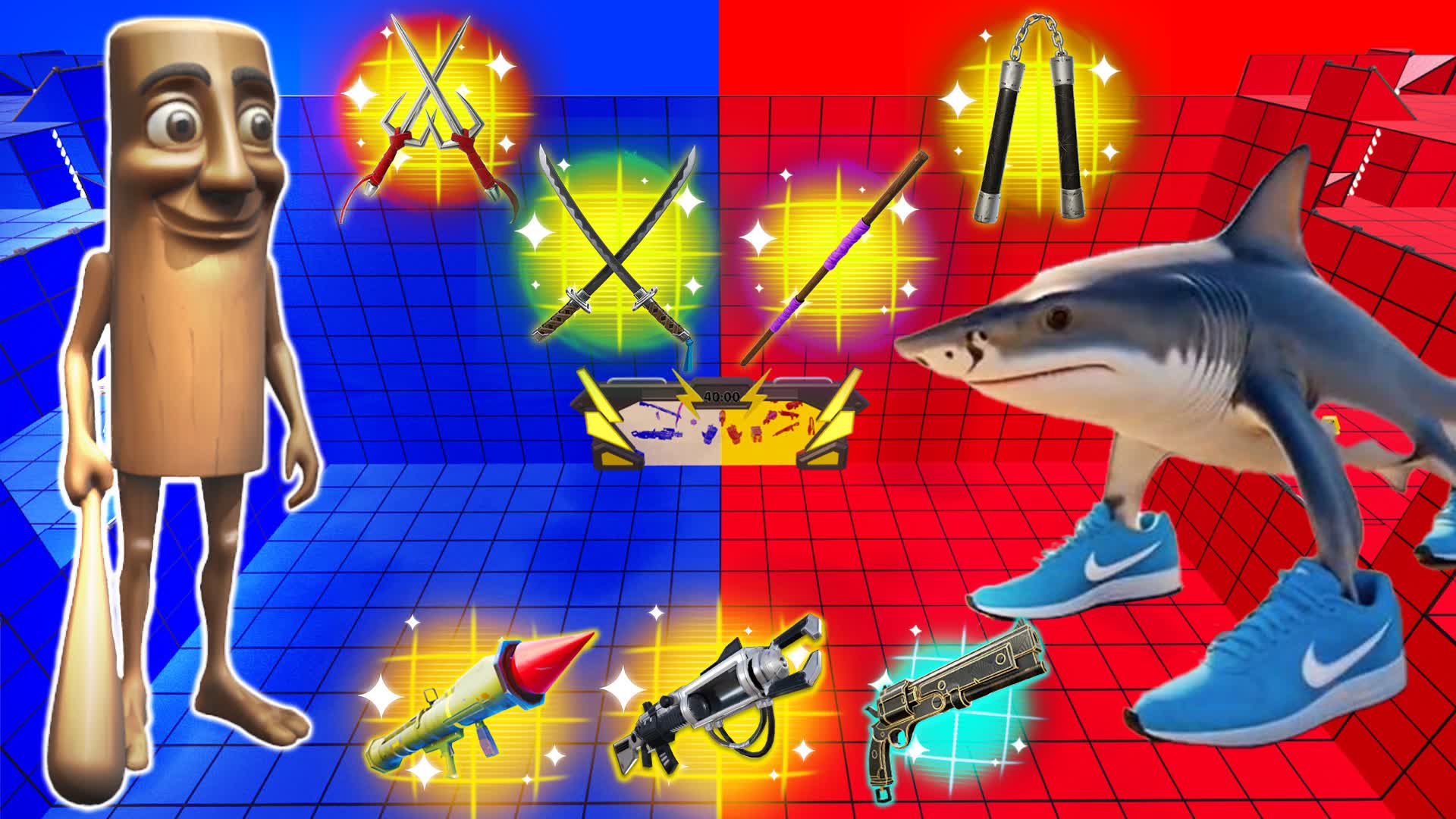 TUNG VS TRALALERO RED VS BLUE 🔴🔵