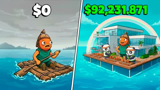 RAFT TO MANSION TYCOON 🌊 [CO-OP]