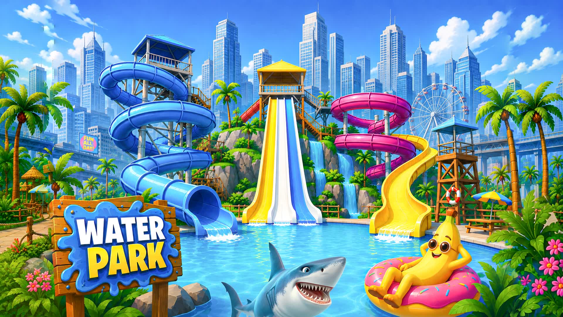 GTA GRAND CITY WATERPARK🤽