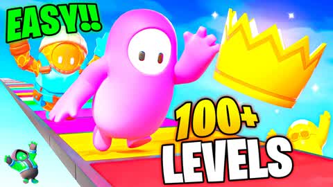 100+ LEVEL DEFAULT PARKOUR FALL GUYS⭐