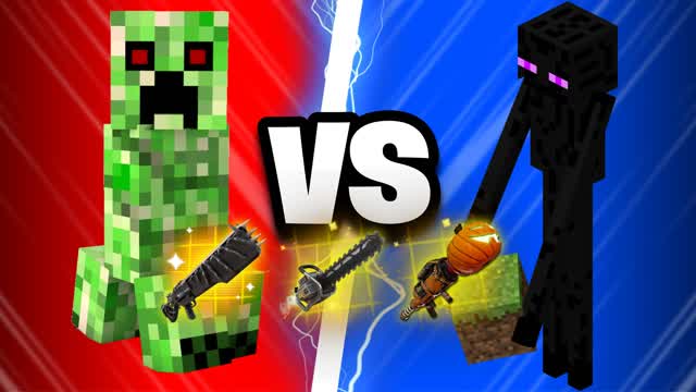 CREEPER VS ENDERMAN🔴🔵