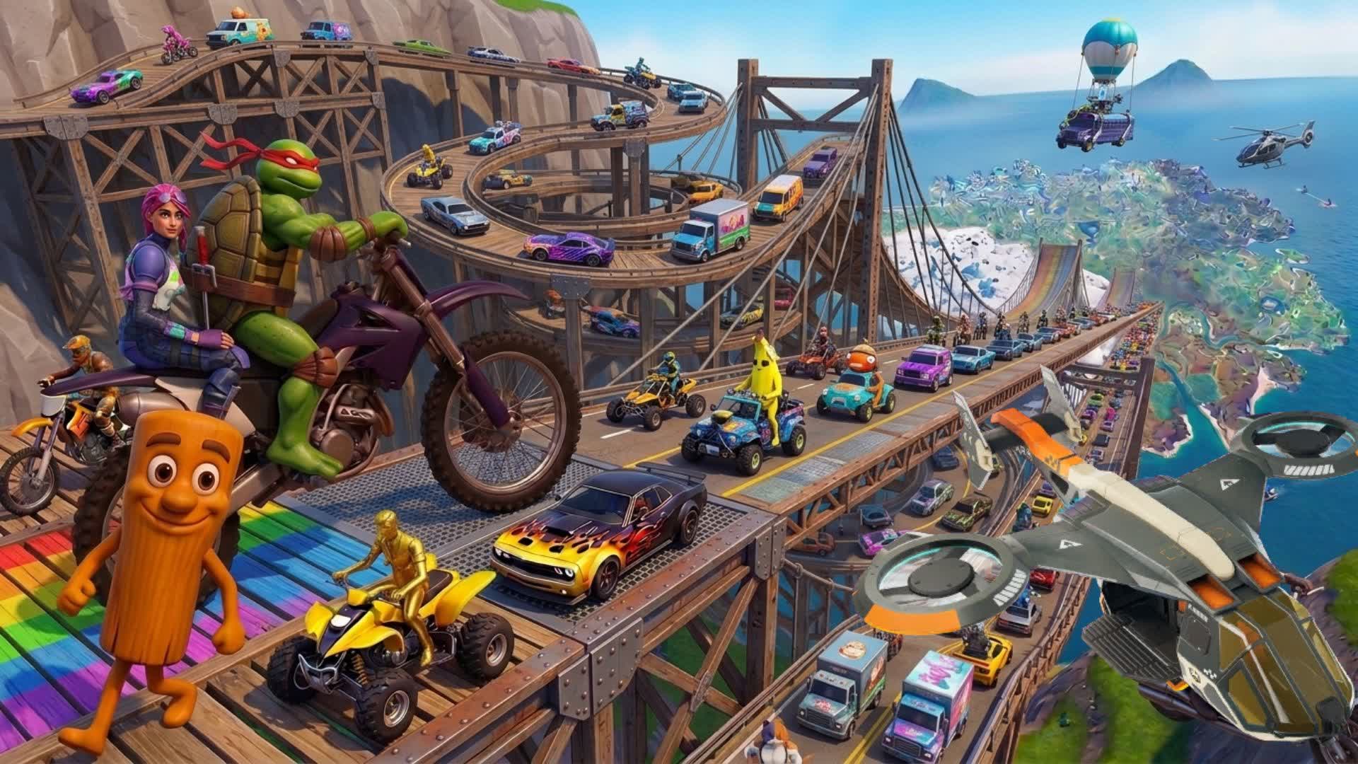 TMNT MEGA RAMP CARS GAMES 🔧 CUSTOM CARS
