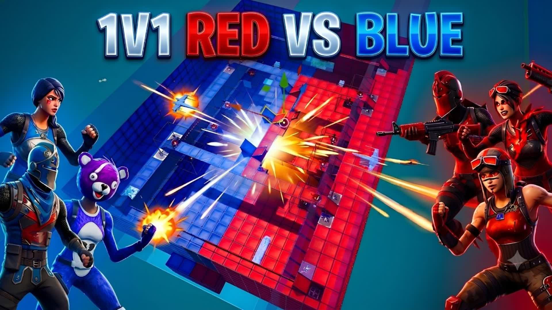 Red VS Blue 1V1 Build Fight