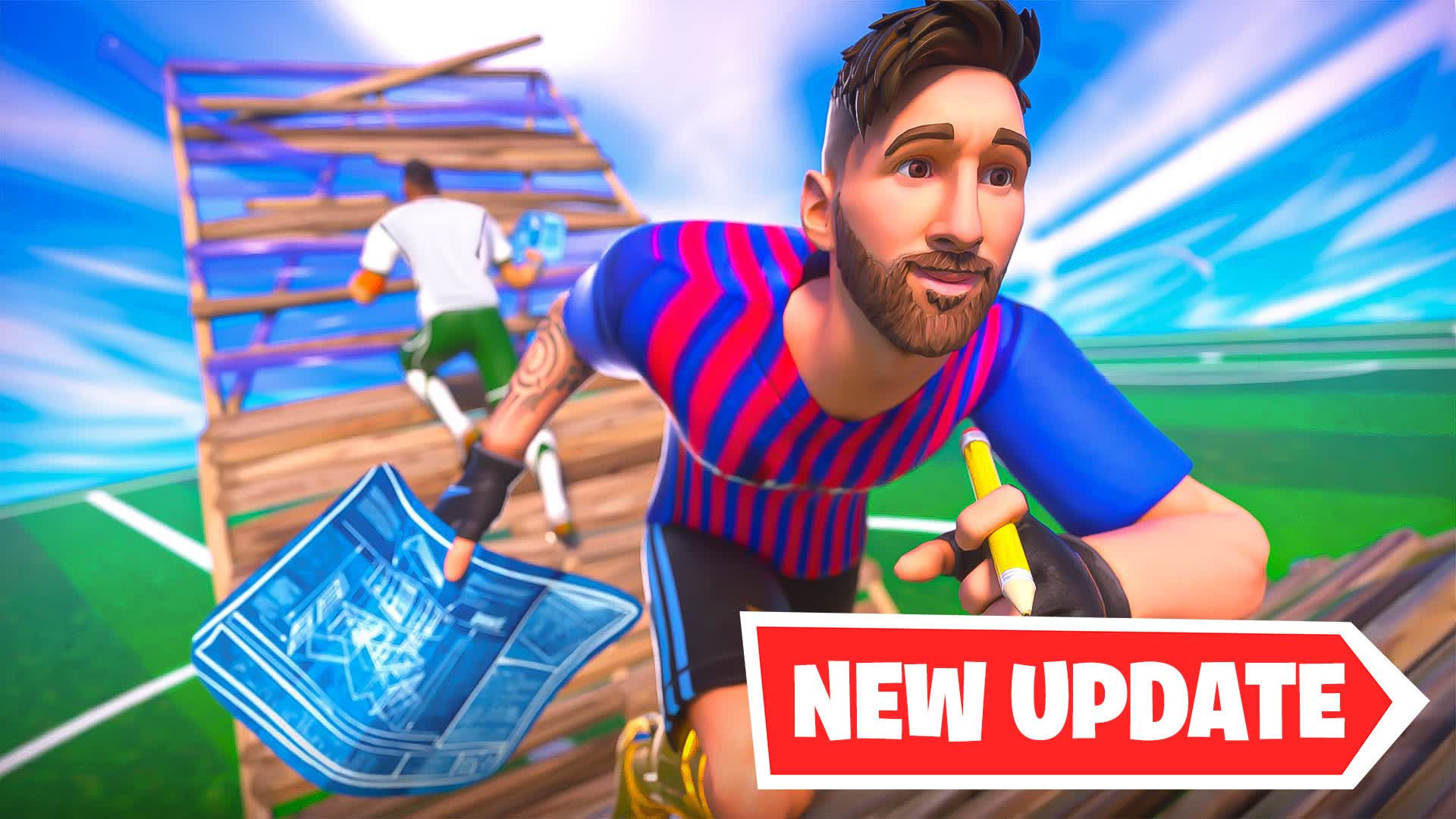 FOOTBALL 1V1 BUILD FIGHTS! [NEW WEAPONS]