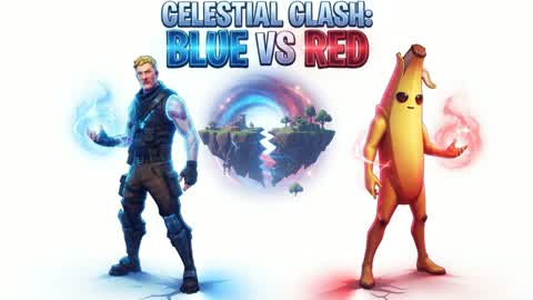 Celestial Clash: Blue vs Red