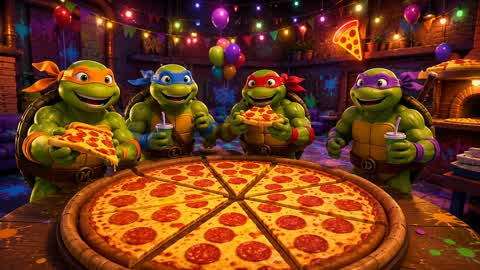 TMNT Pizza Party 🍕 Fun Adventure