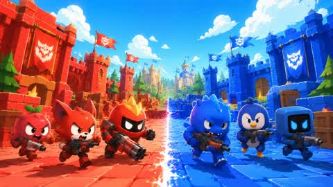 🔴 RED vs BLUE 🔵 | BUILD • FIGHT • WIN