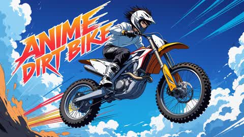 DIRT BIKE ANIME SKATE PARK AND RACE